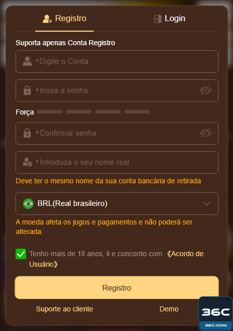 36c.com - fazer login em confiável entrada na conta
